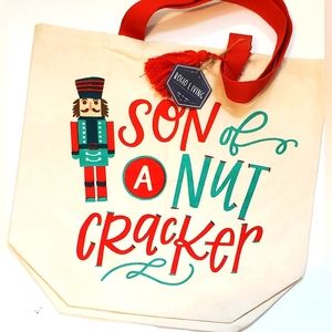 Son Of A Nutcracker Jumbo Reusable Canvas Tote Bag